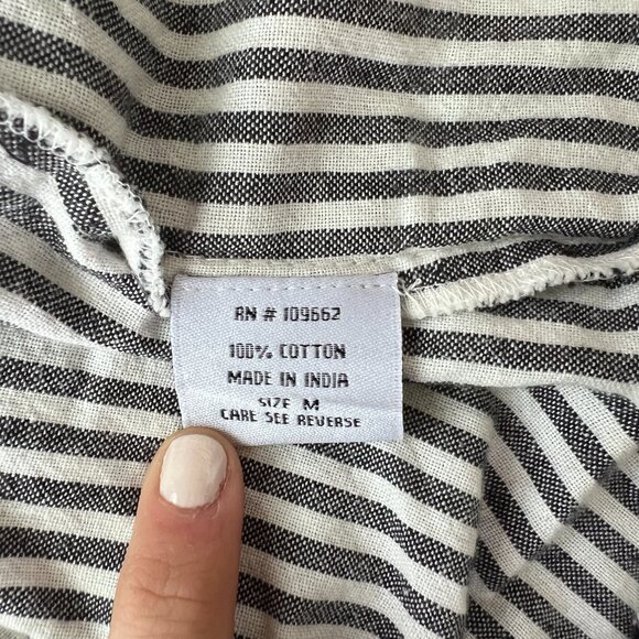 Tulip Womens Tunic Dress M Boho Peasant Lagenlook Sleeveless‎ Geometric Stripes - Picture 7 of 10